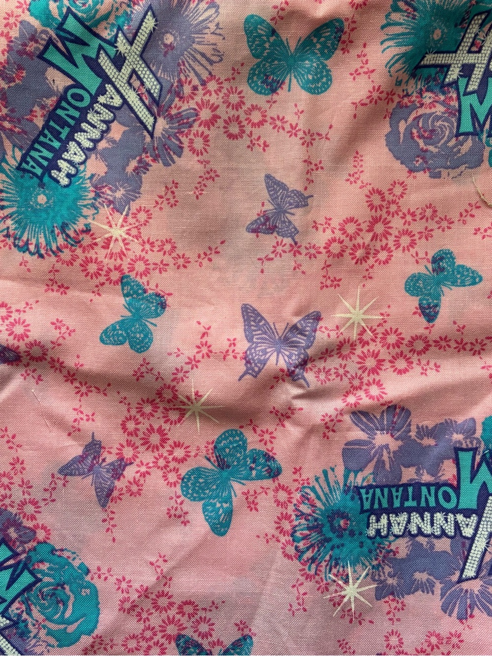 Hannah Montana Fabric - Novelty Quilting Cotton 💕💜💕💜💕